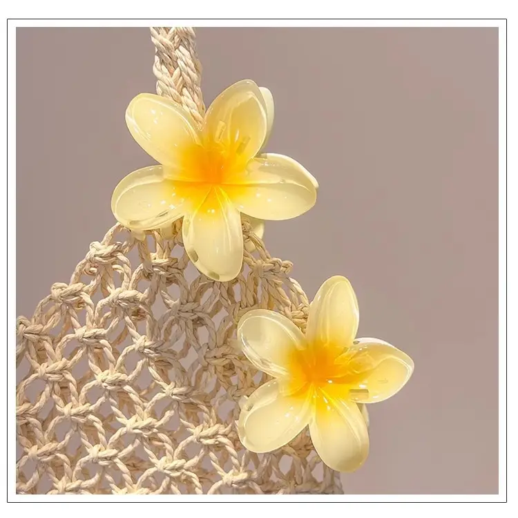 Summer Egg Flower Hairpin Yellow High-End — feature 10