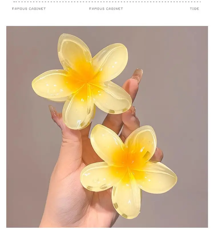 Summer Egg Flower Hairpin Yellow High-End — feature 9