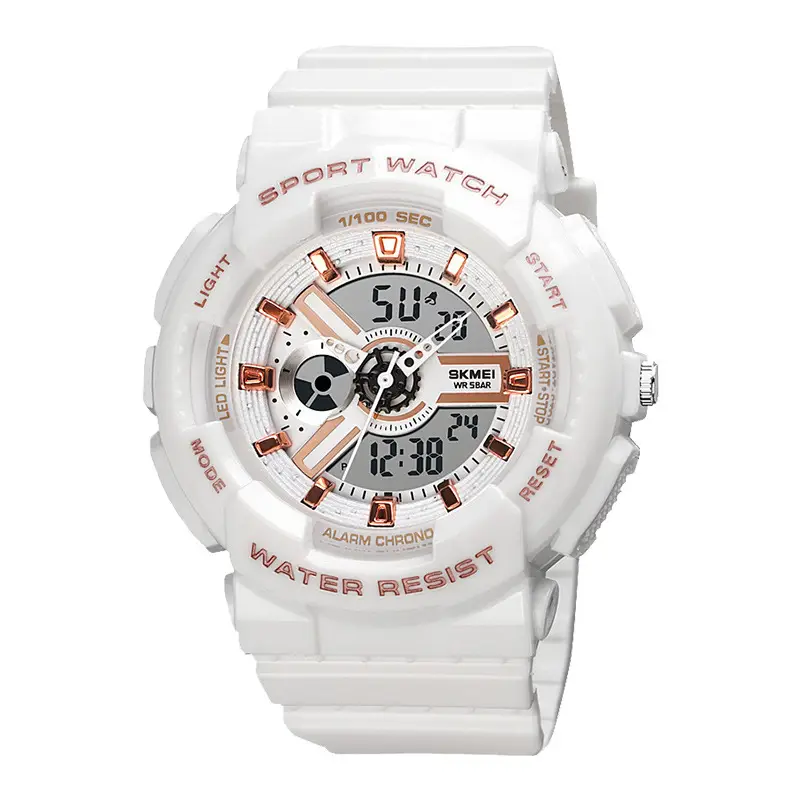 Black Digital Sports Watch with Green Display & Water Resistant - Image 4