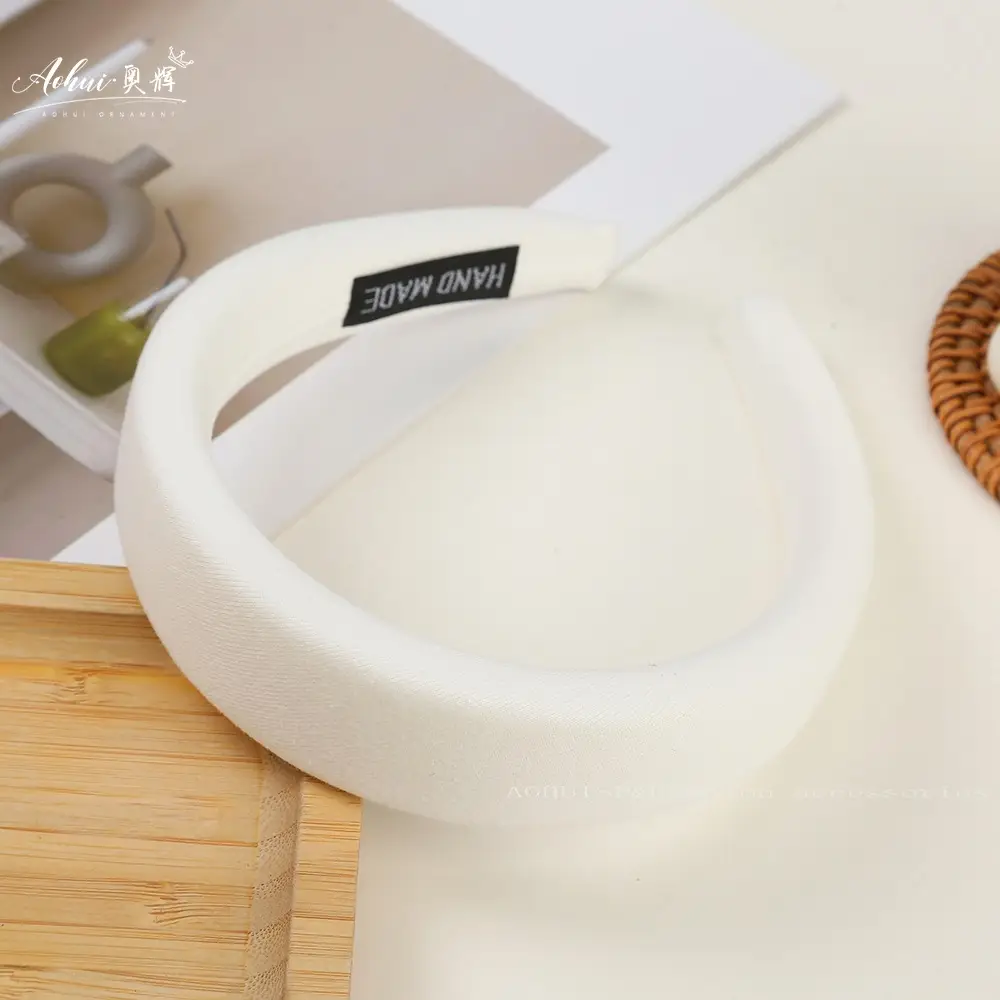 Wide Brim Hair Band for Women Summer Sponge Solid Color - Image 10