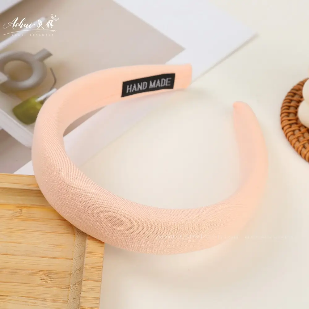 Wide Brim Hair Band for Women Summer Sponge Solid Color - Image 11