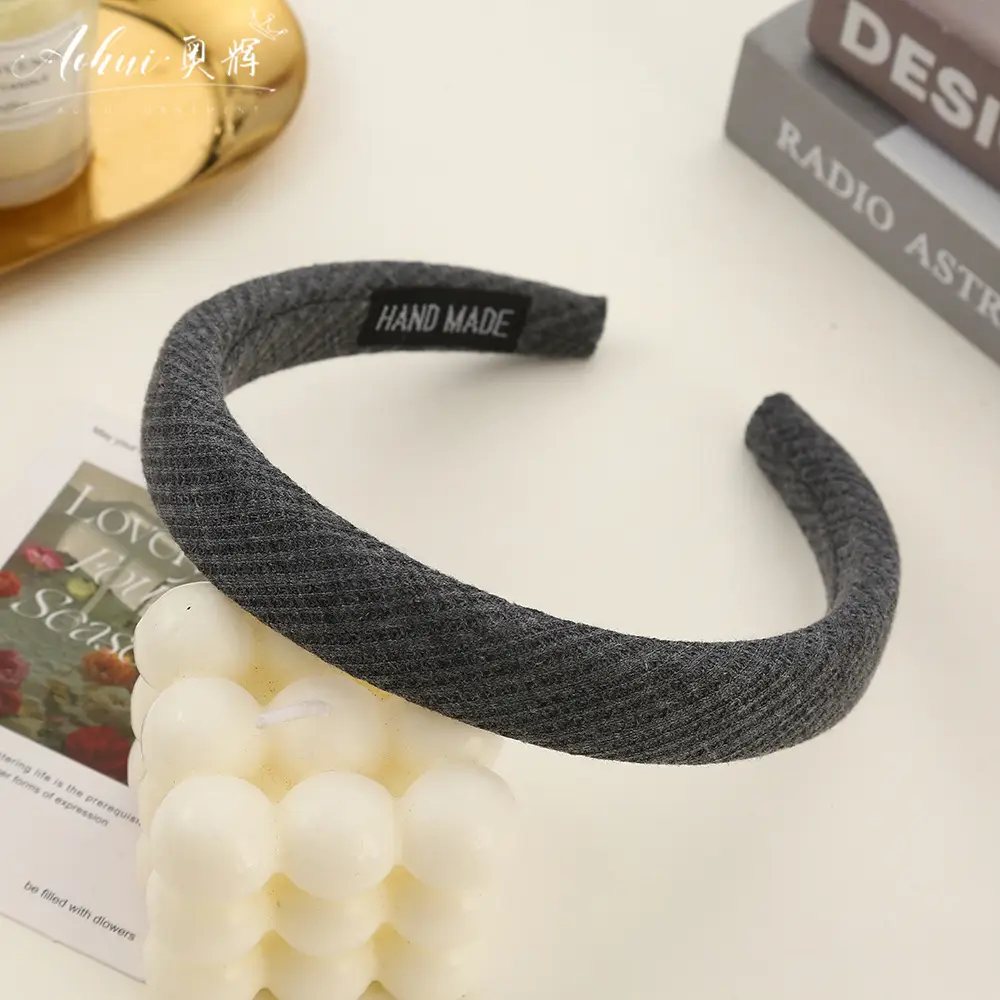 Wide Brim Hair Band for Women Summer Sponge Solid Color - Image 15