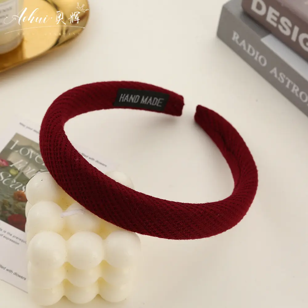 Wide Brim Hair Band for Women Summer Sponge Solid Color - Image 16
