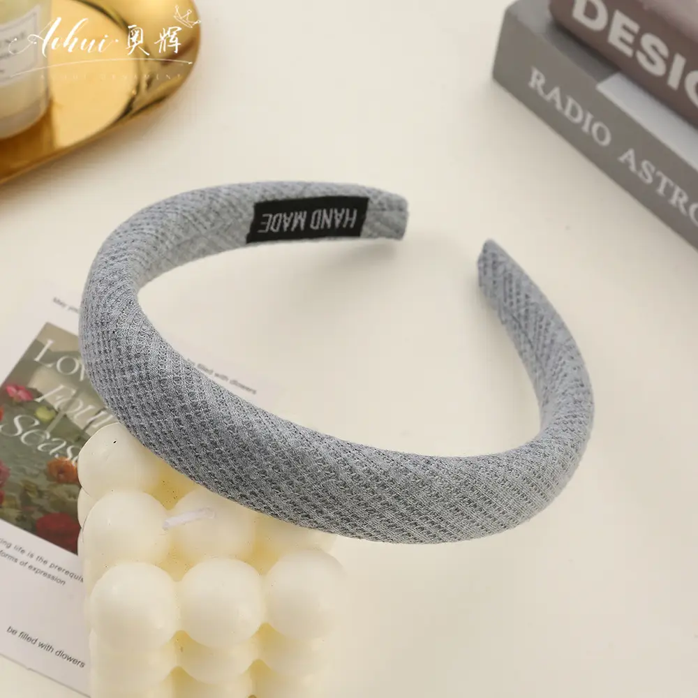 Wide Brim Hair Band for Women Summer Sponge Solid Color - Image 19