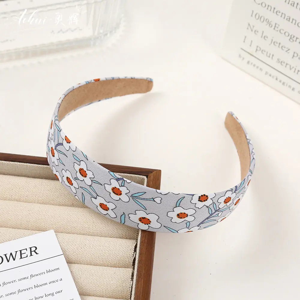 Wide Brim Hair Band for Women Summer Sponge Solid Color - Image 34