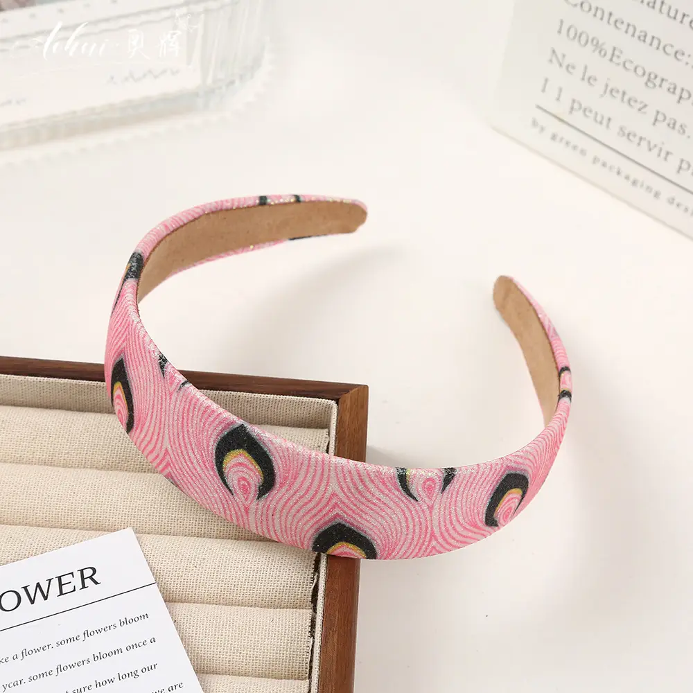 Wide Brim Hair Band for Women Summer Sponge Solid Color - Image 38