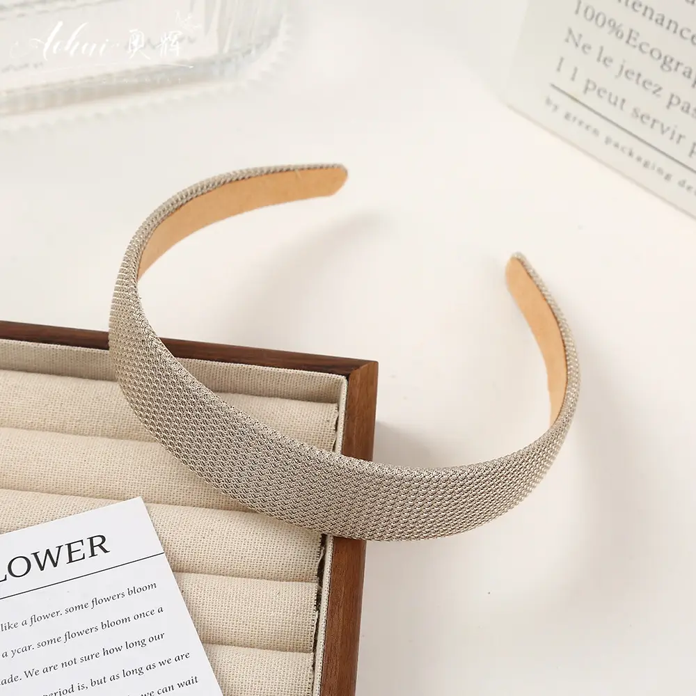 Wide Brim Hair Band for Women Summer Sponge Solid Color - Image 40