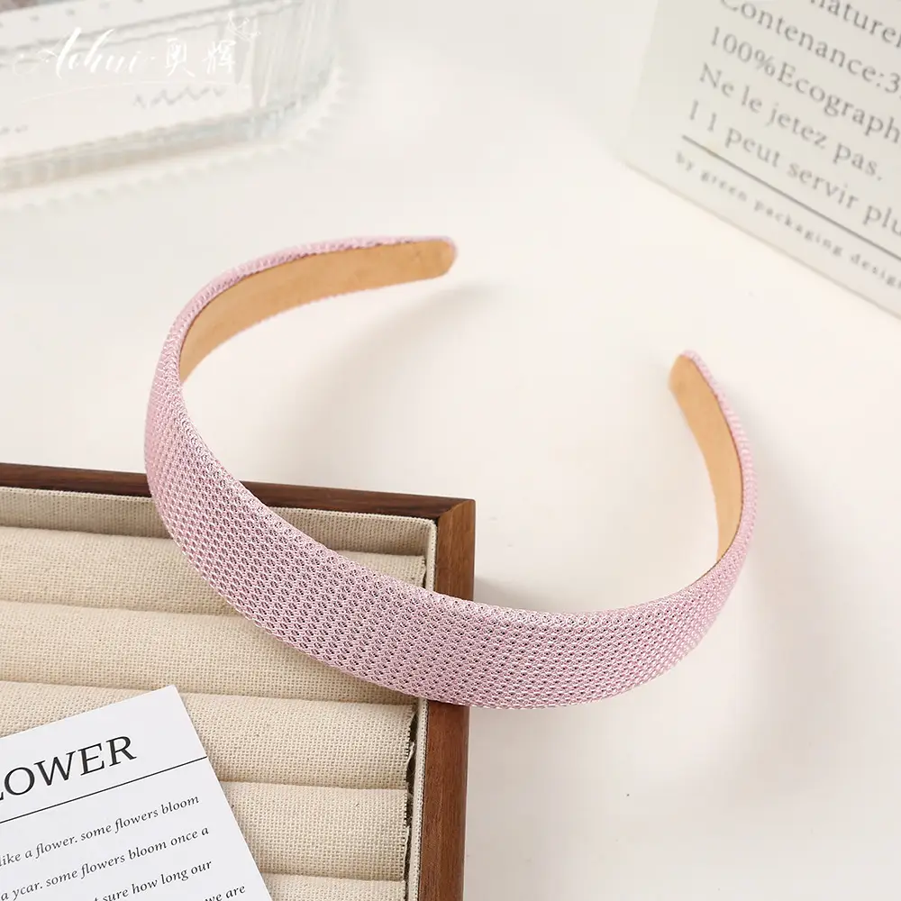 Wide Brim Hair Band for Women Summer Sponge Solid Color - Image 41