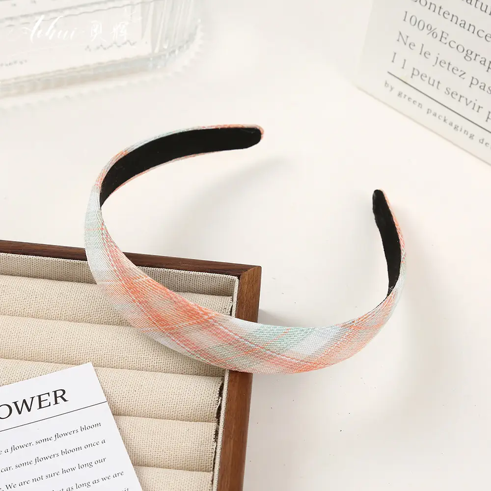 Wide Brim Hair Band for Women Summer Sponge Solid Color - Image 43