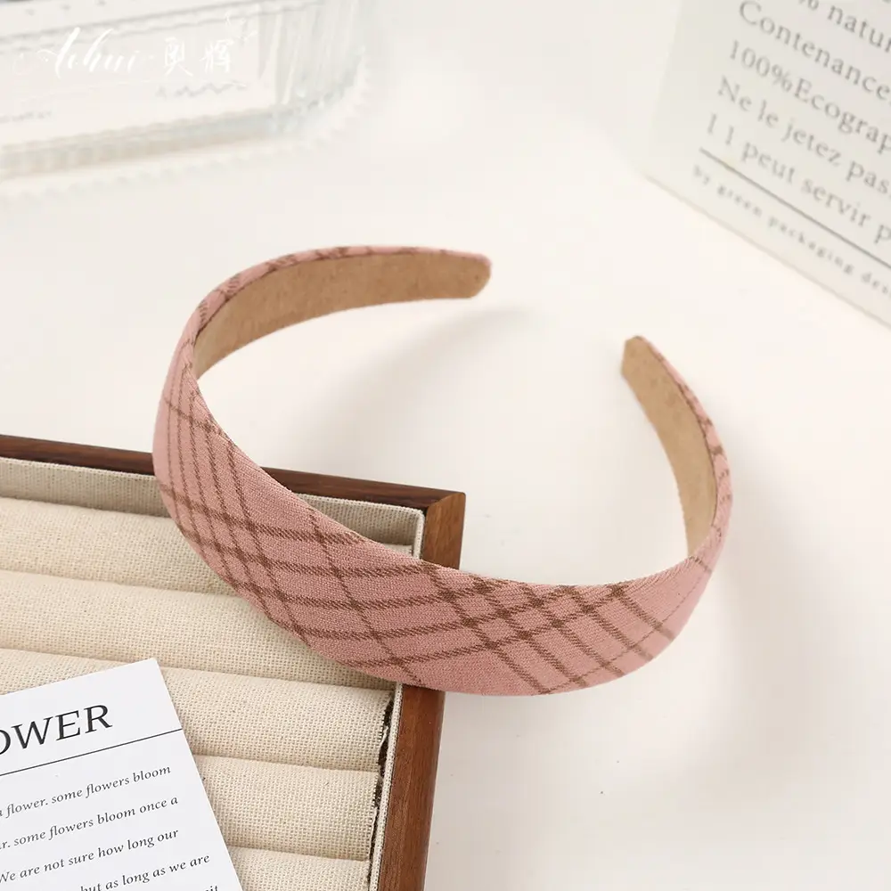 Wide Brim Hair Band for Women Summer Sponge Solid Color - Image 47