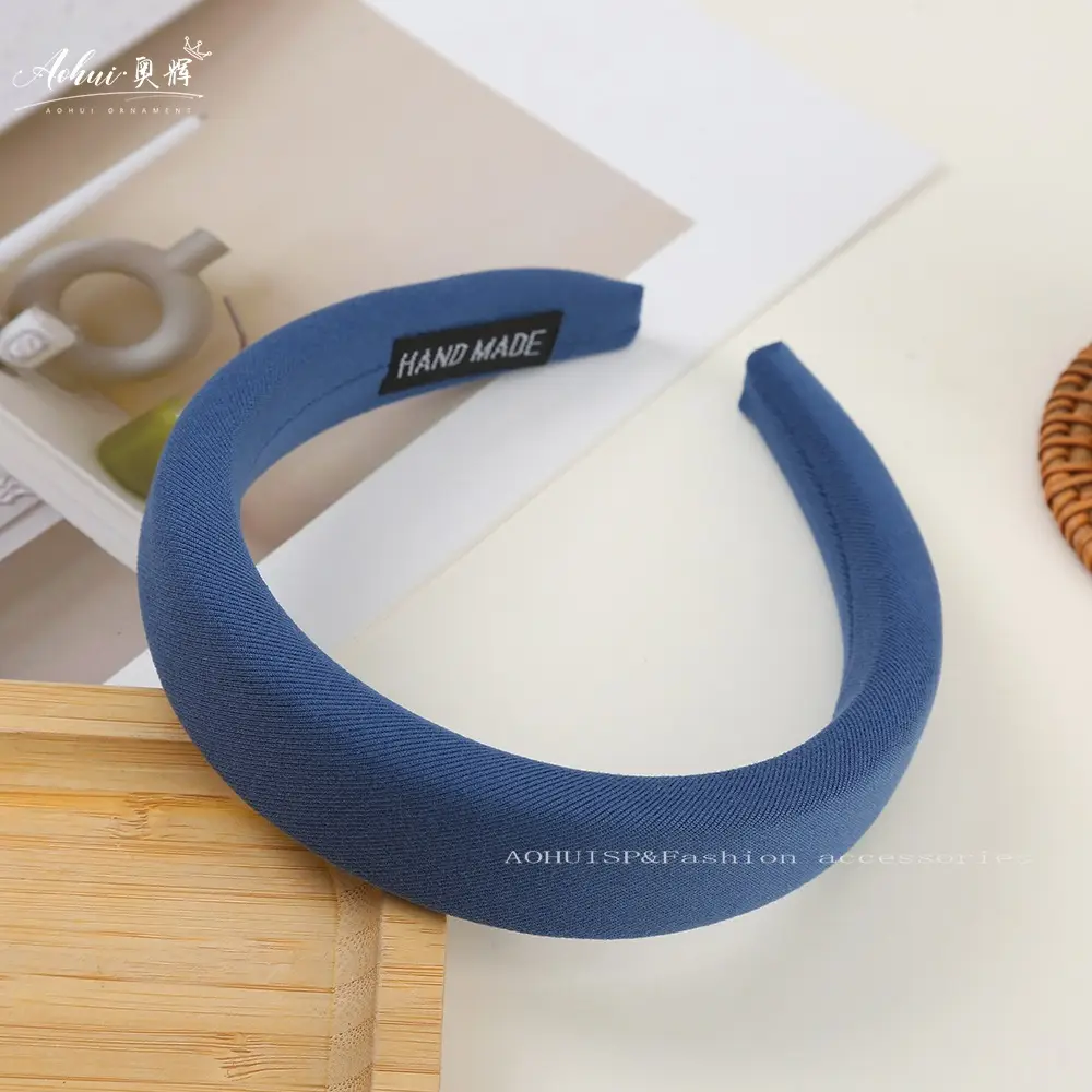 Wide Brim Hair Band for Women Summer Sponge Solid Color - Image 6