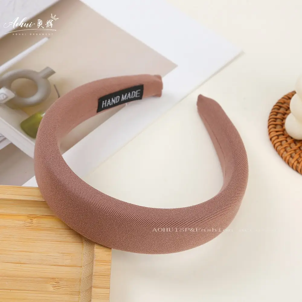 Wide Brim Hair Band for Women Summer Sponge Solid Color - Image 8