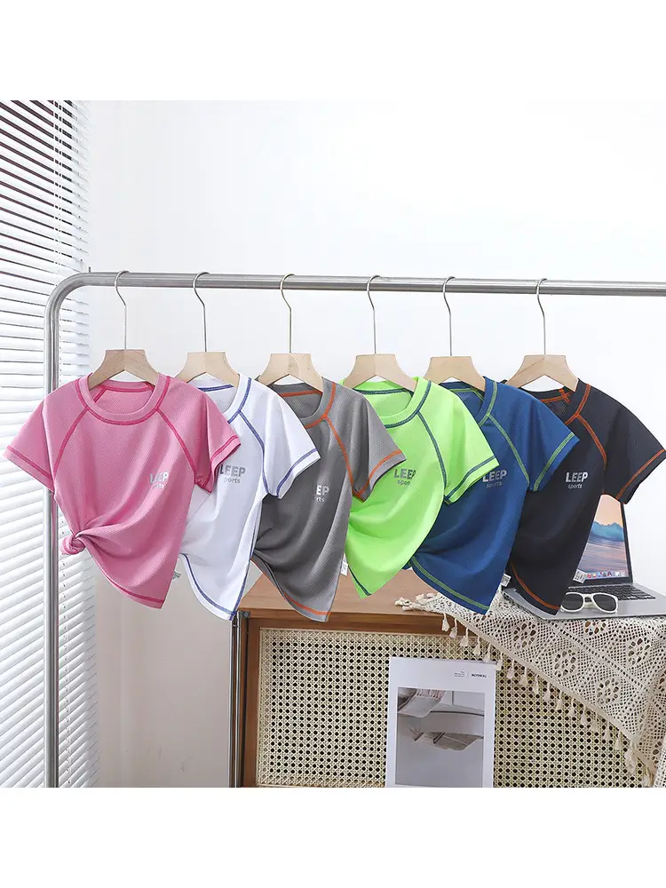 Children's Summer T-Shirts Quick Dry Mesh Top - Image 7
