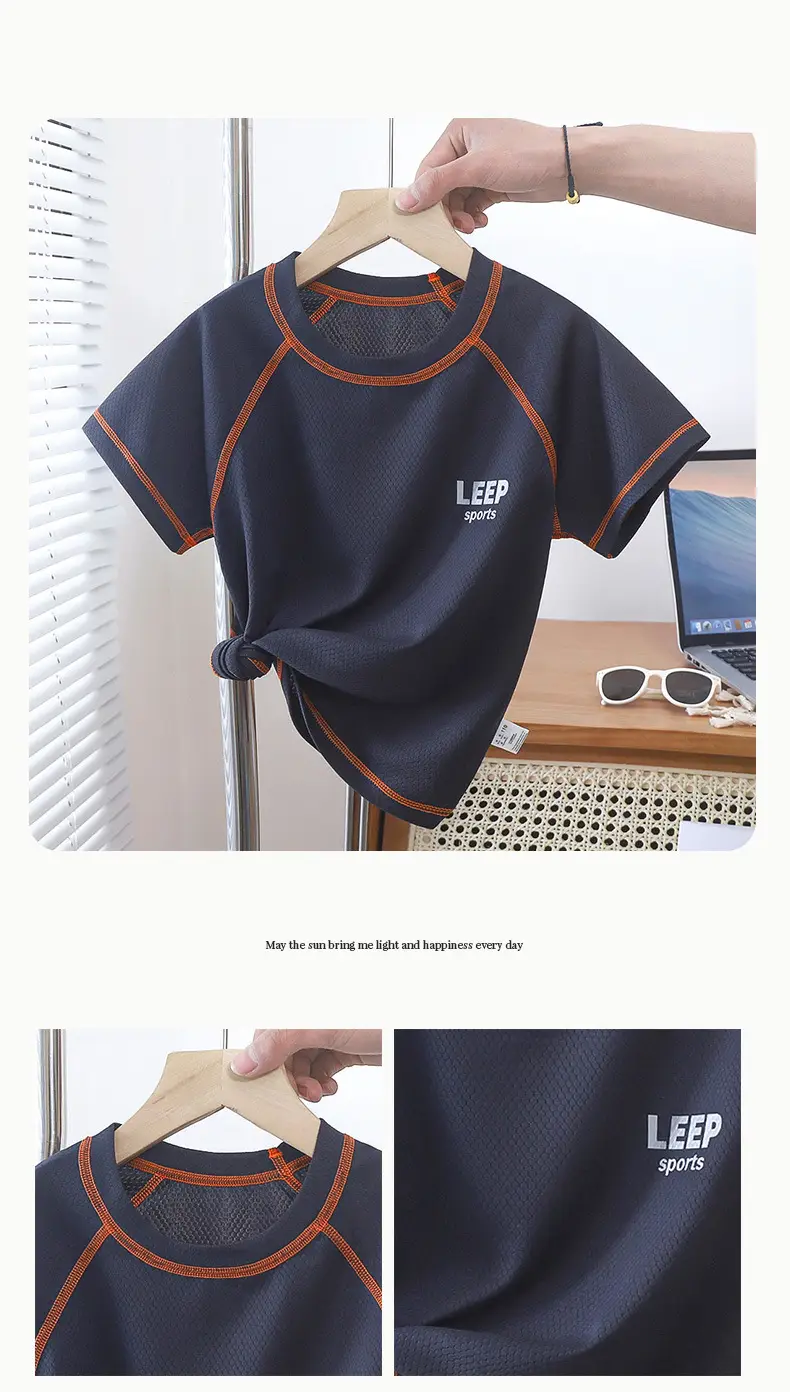 Children's Summer T-Shirts Quick Dry Mesh Top — feature 10
