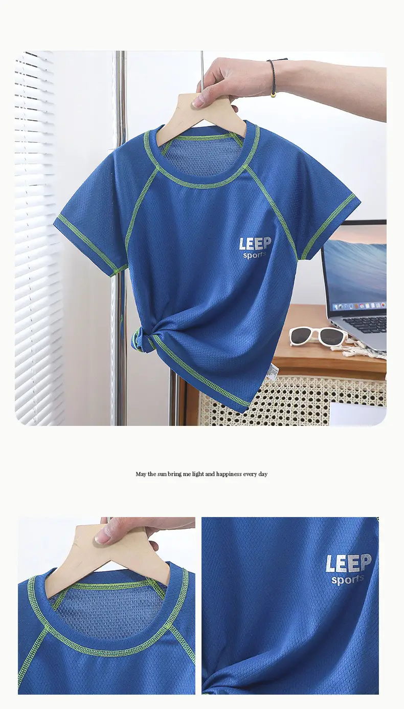 Children's Summer T-Shirts Quick Dry Mesh Top — feature 11