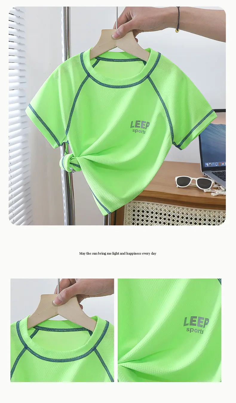 Children's Summer T-Shirts Quick Dry Mesh Top — feature 7