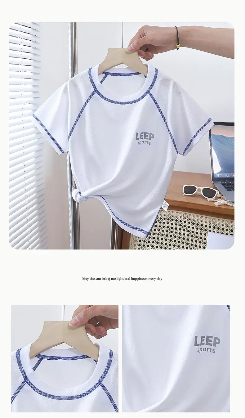 Children's Summer T-Shirts Quick Dry Mesh Top — feature 8