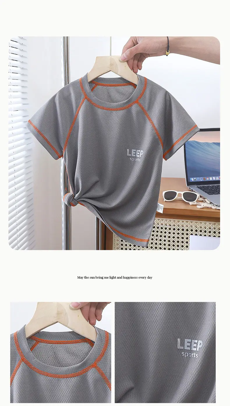Children's Summer T-Shirts Quick Dry Mesh Top — feature 9