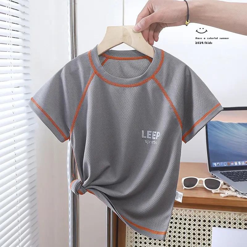 Children's Summer T-Shirts Quick Dry Mesh Top - Image 3