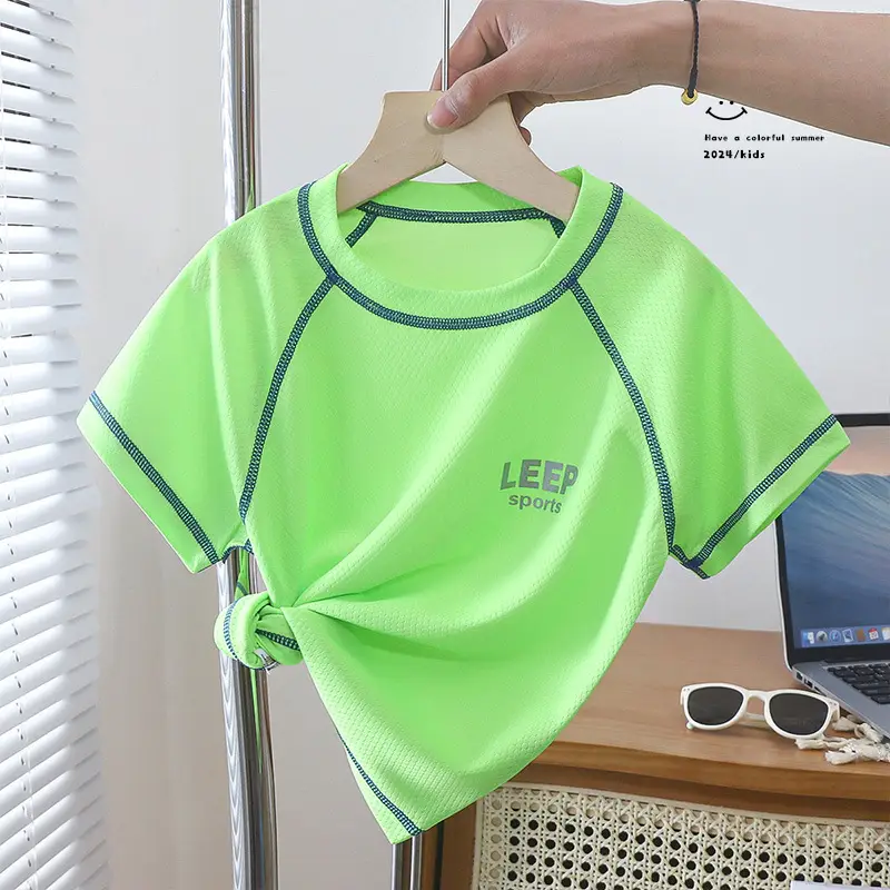 Children's Summer T-Shirts Quick Dry Mesh Top - Image 4