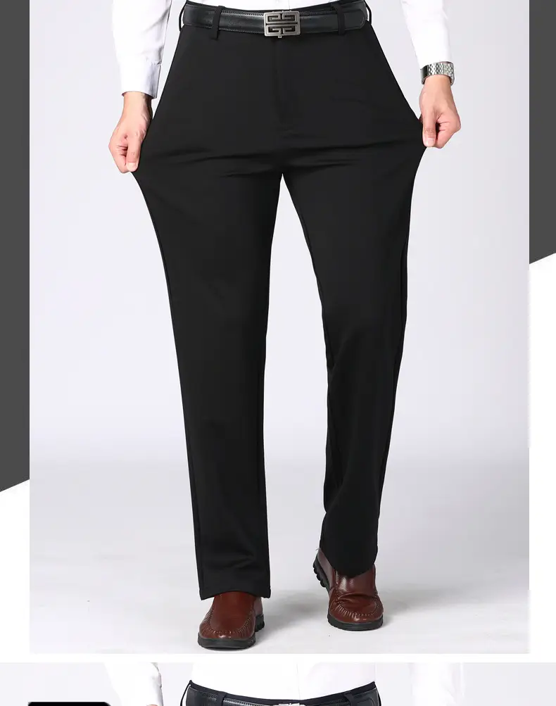 Men's Black Slim Fit Business Pants 2025 Spring Fall — feature 16