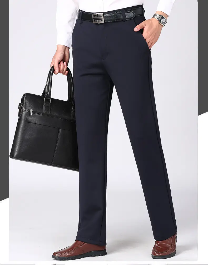 Men's Black Slim Fit Business Pants 2025 Spring Fall — feature 18