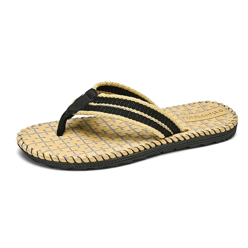 Vietnam Flip Flops Summer New Non-slip Casual Slippers Men's Woven Distinctive Beach Sandals Thailand Cross-border Trendy Slippers - Image 5