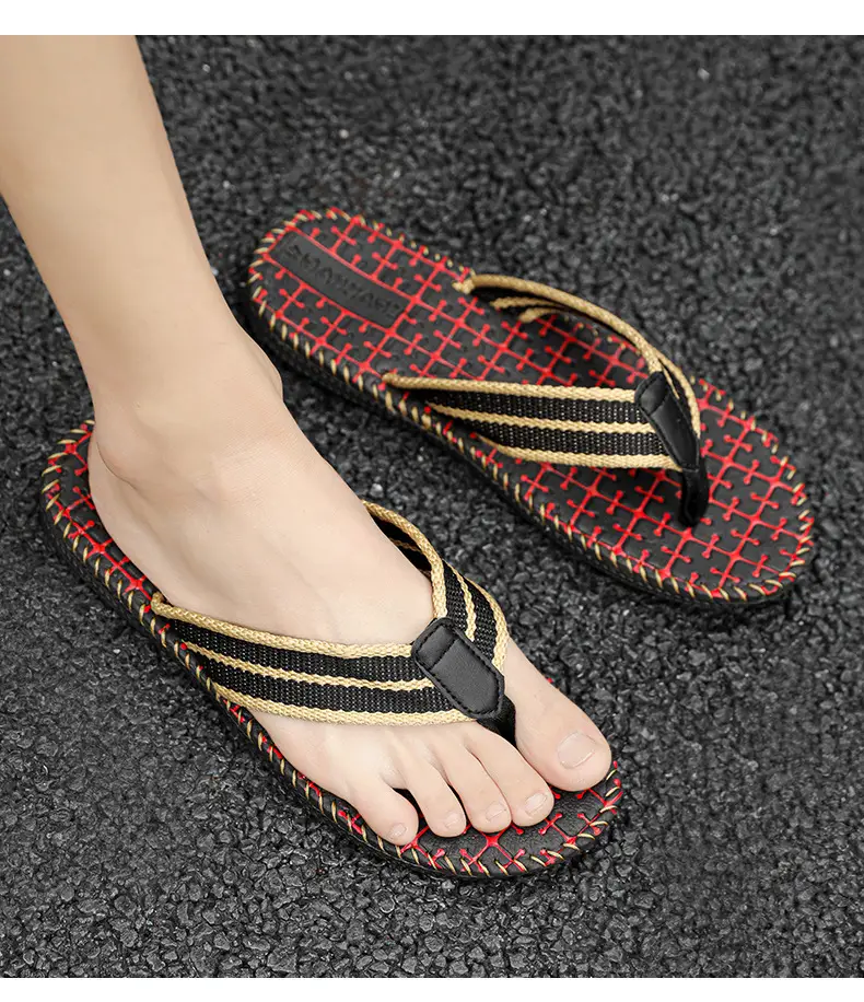 Vietnam Flip Flops Summer New Non-slip Casual Slippers Men's Woven Distinctive Beach Sandals Thailand Cross-border Trendy Slippers — feature 16