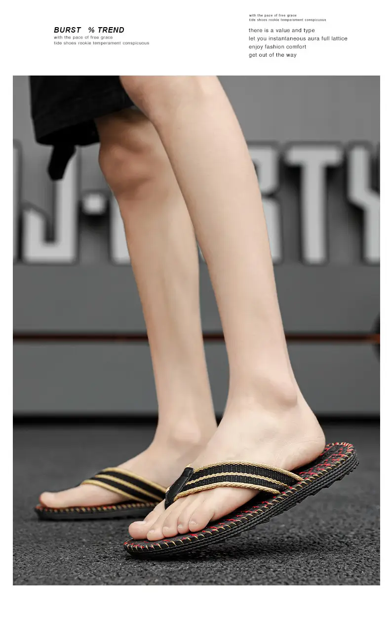Vietnam Flip Flops Summer New Non-slip Casual Slippers Men's Woven Distinctive Beach Sandals Thailand Cross-border Trendy Slippers — feature 17