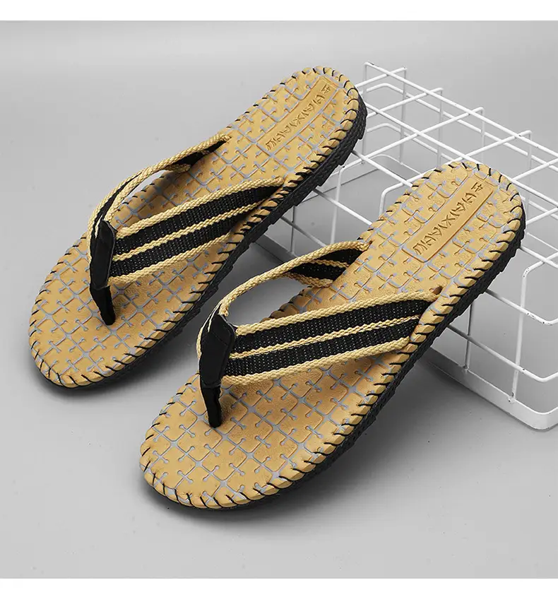 Vietnam Flip Flops Summer New Non-slip Casual Slippers Men's Woven Distinctive Beach Sandals Thailand Cross-border Trendy Slippers — feature 19