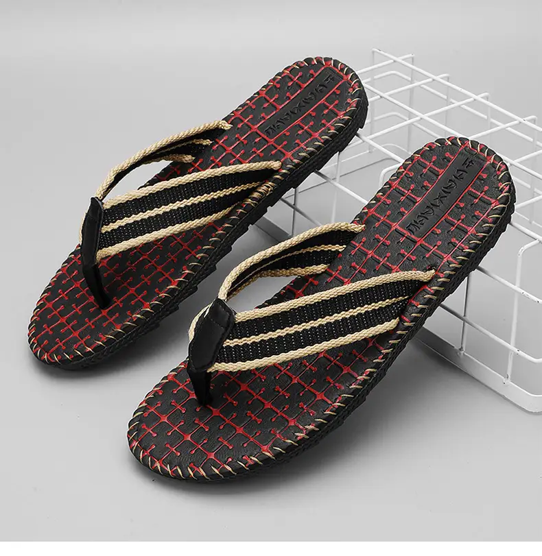 Vietnam Flip Flops Summer New Non-slip Casual Slippers Men's Woven Distinctive Beach Sandals Thailand Cross-border Trendy Slippers — feature 20