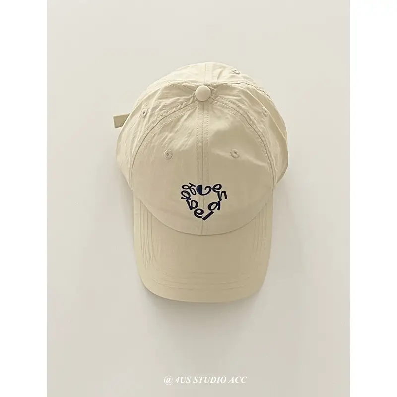Women Korean Style Sunproof Beaded Cap White Purple - Image 3