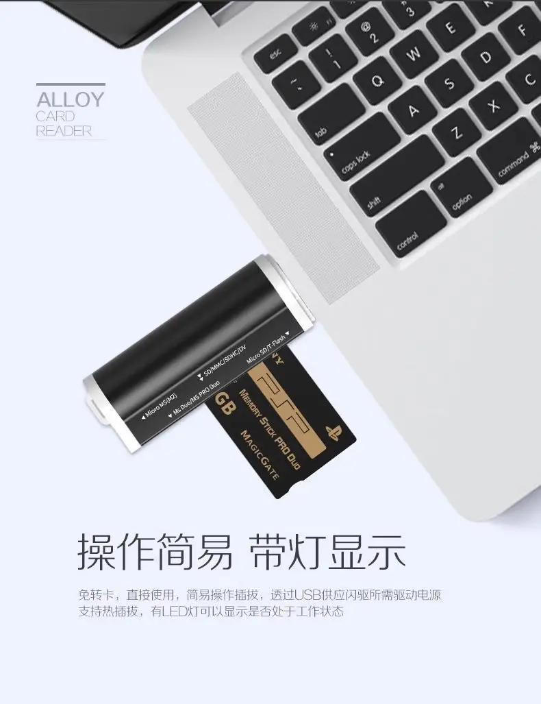 All-In-One Card Reader Blue All-in-One Mini Card Reader — feature 8