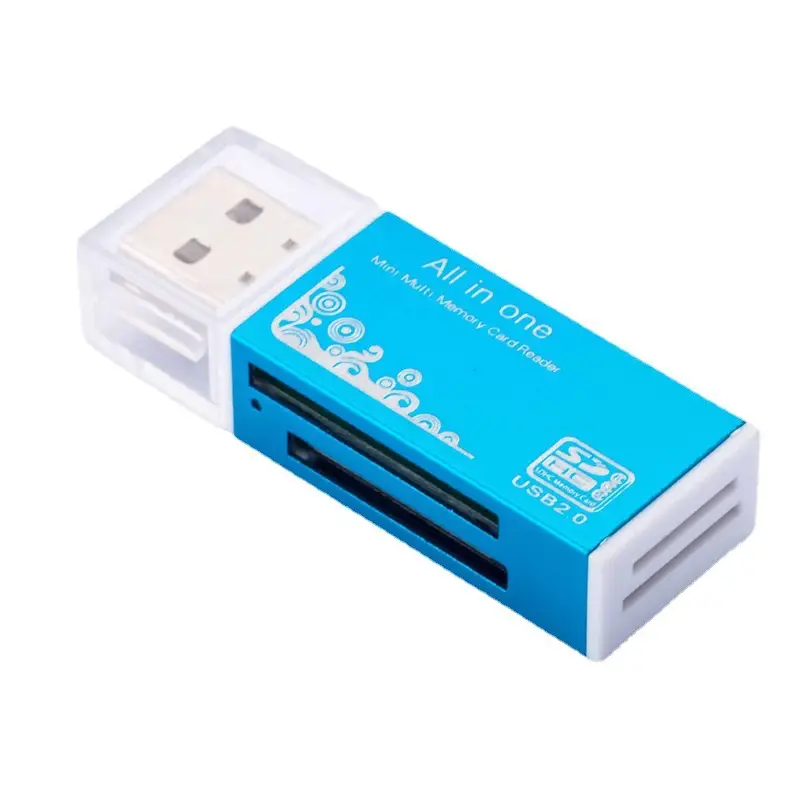 All-In-One Card Reader Blue All-in-One Mini Card Reader