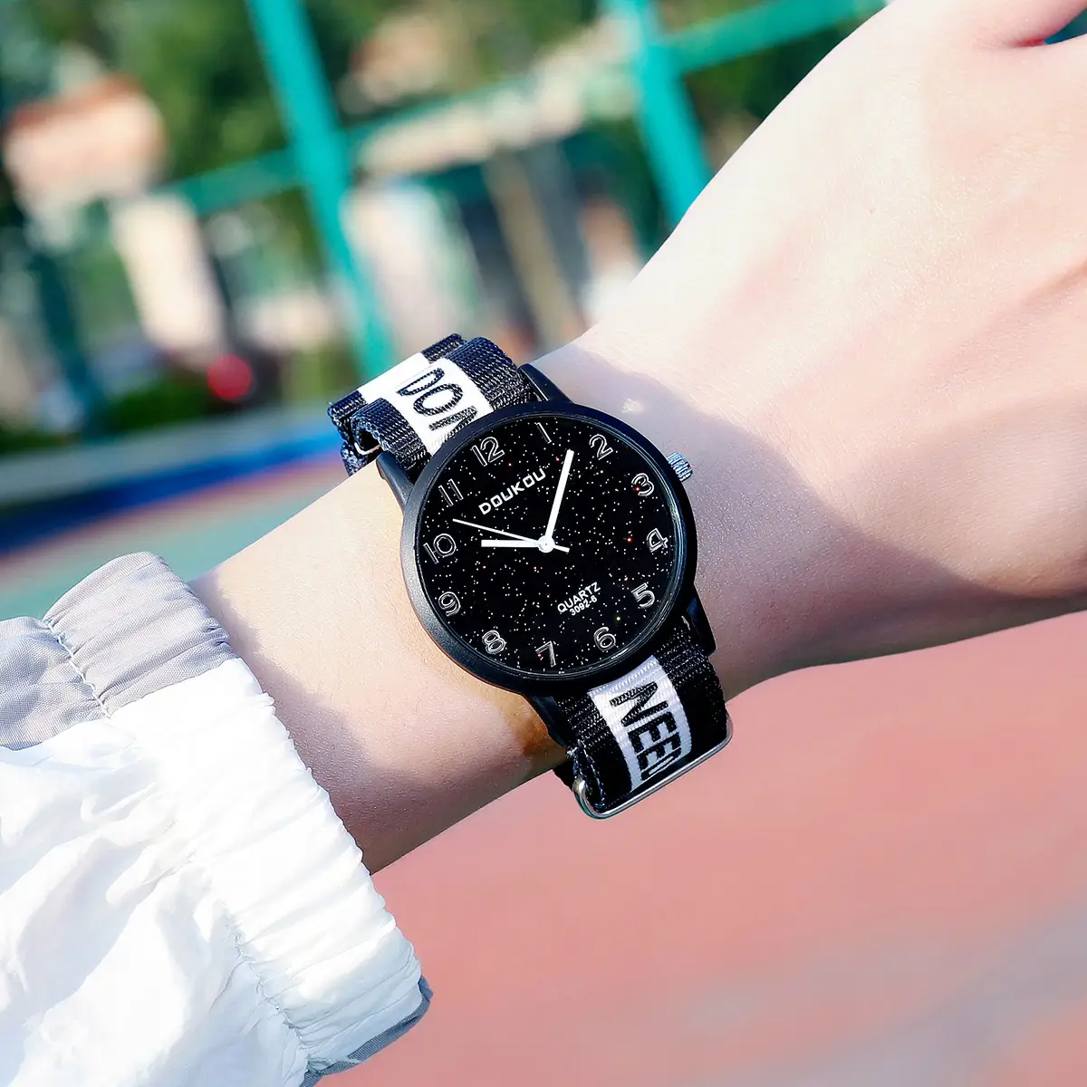 Korean Style Women's Waterproof Watch with Colorful Strap