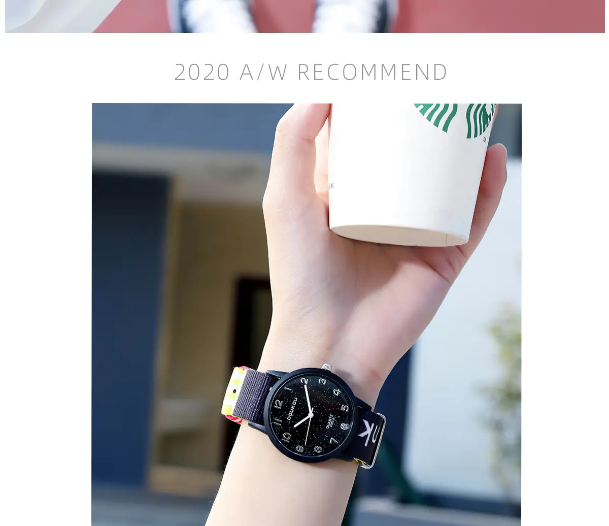 Korean Style Women's Waterproof Watch with Colorful Strap — feature 11