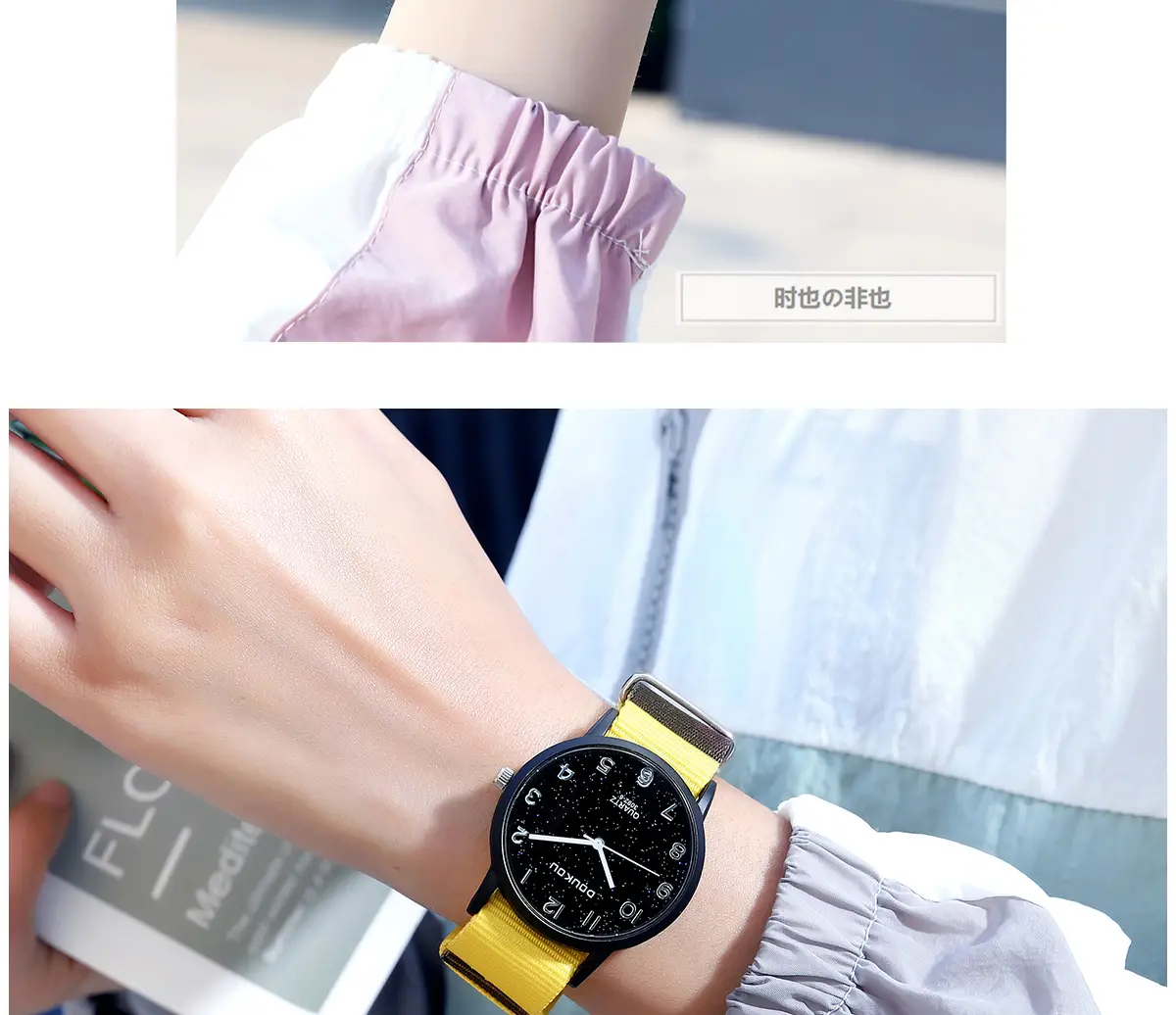 Korean Style Women's Waterproof Watch with Colorful Strap — feature 12
