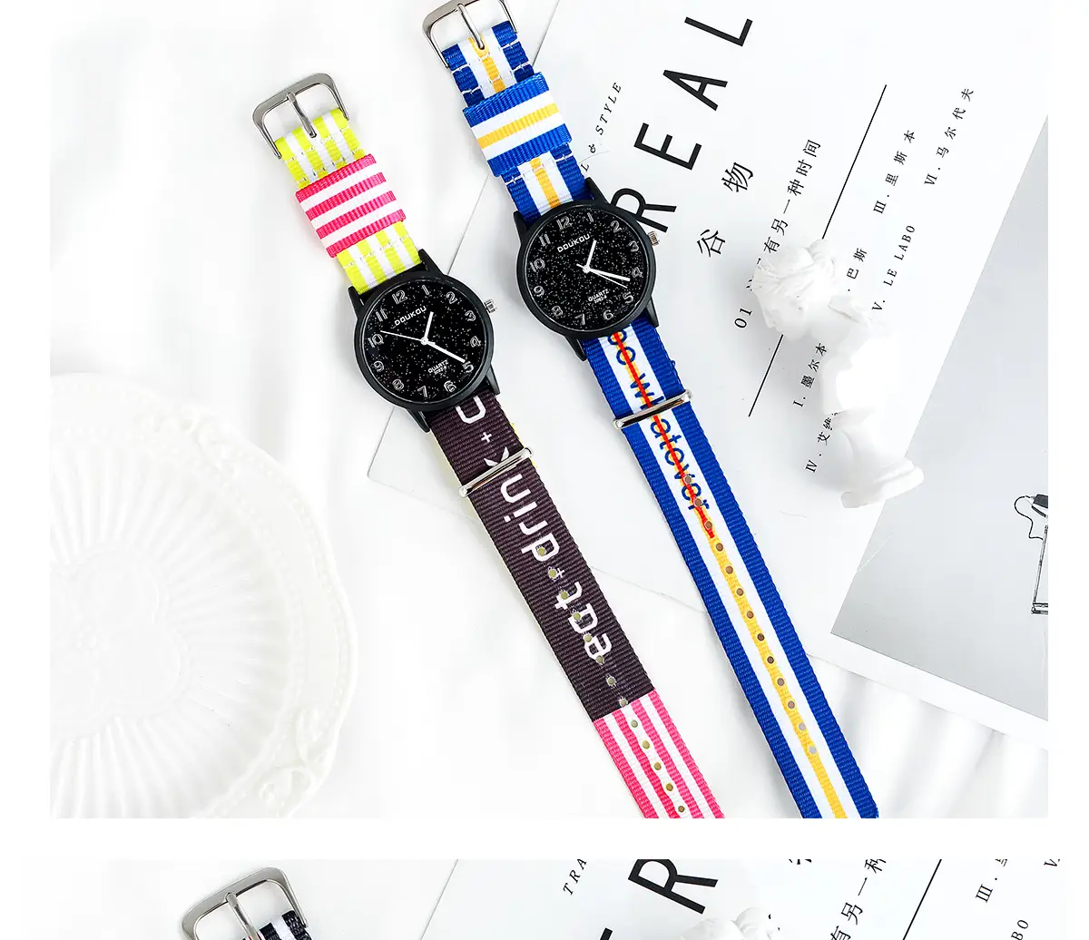 Korean Style Women's Waterproof Watch with Colorful Strap — feature 17
