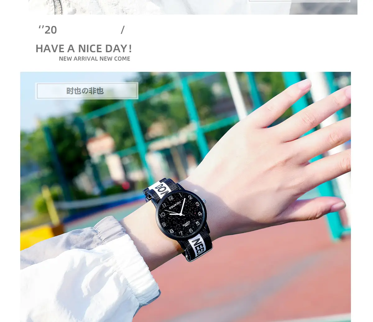 Korean Style Women's Waterproof Watch with Colorful Strap — feature 8