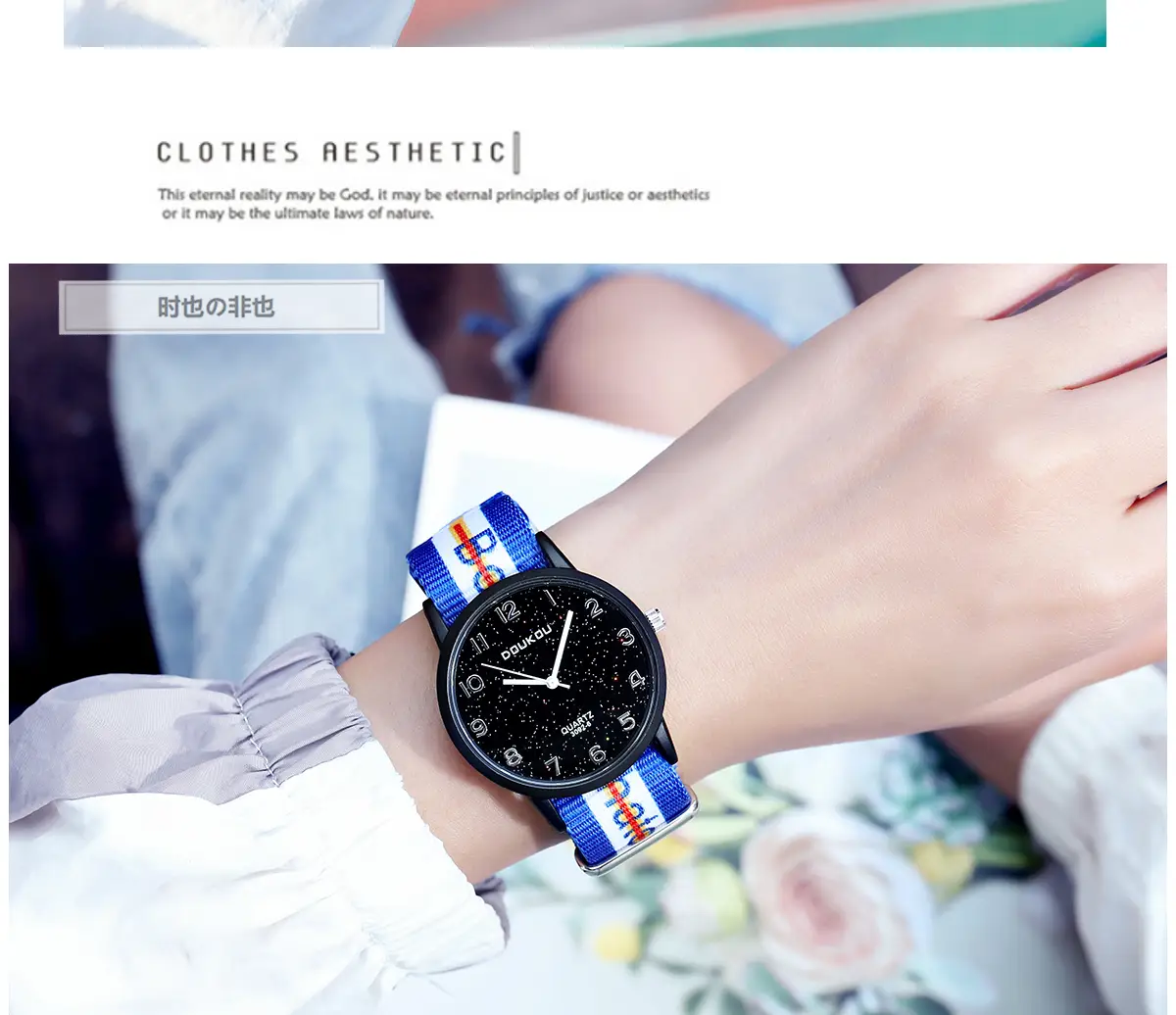 Korean Style Women's Waterproof Watch with Colorful Strap — feature 9