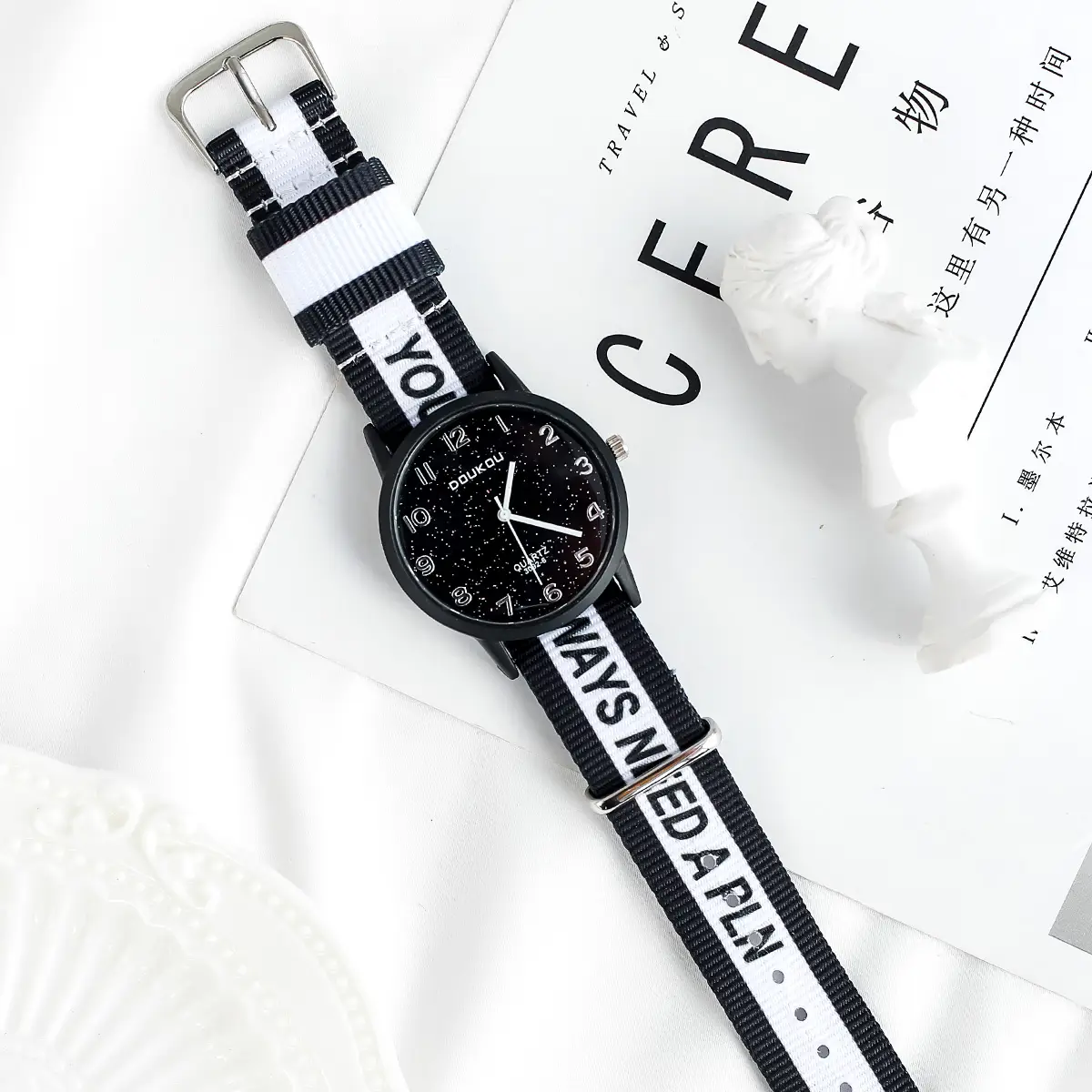 Korean Style Women's Waterproof Watch with Colorful Strap