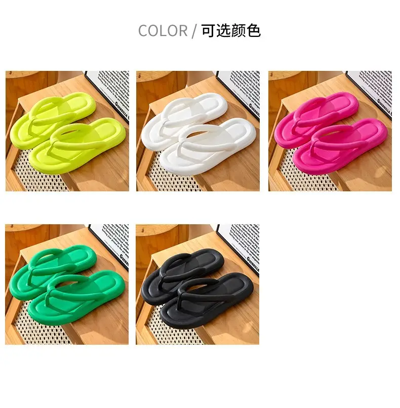 New summer slip-on flip-flops fashionable home deodorant women's Korean-style beach flip-flops — feature 4