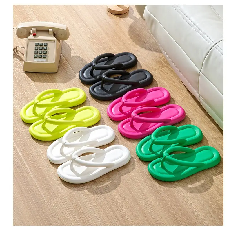 New summer slip-on flip-flops fashionable home deodorant women's Korean-style beach flip-flops — feature 5