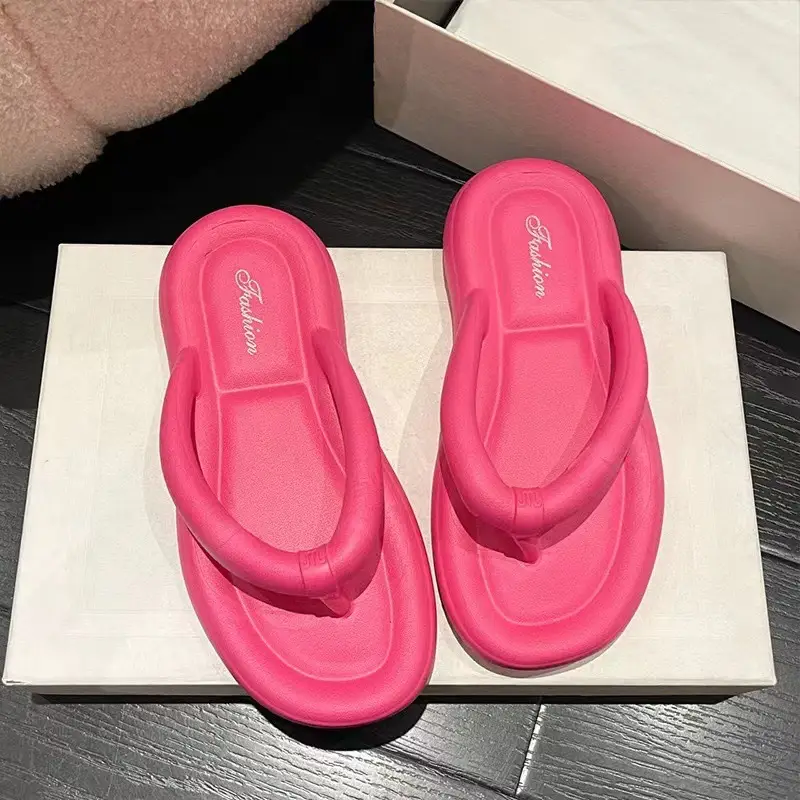New summer slip-on flip-flops fashionable home deodorant women's Korean-style beach flip-flops - Image 5