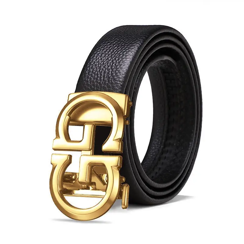 Men's Gold Logo Belt with Automatic Buckle - Image 12