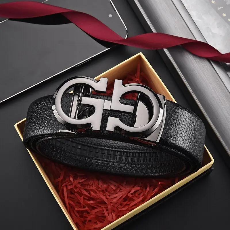 Men's Gold Logo Belt with Automatic Buckle - Image 14