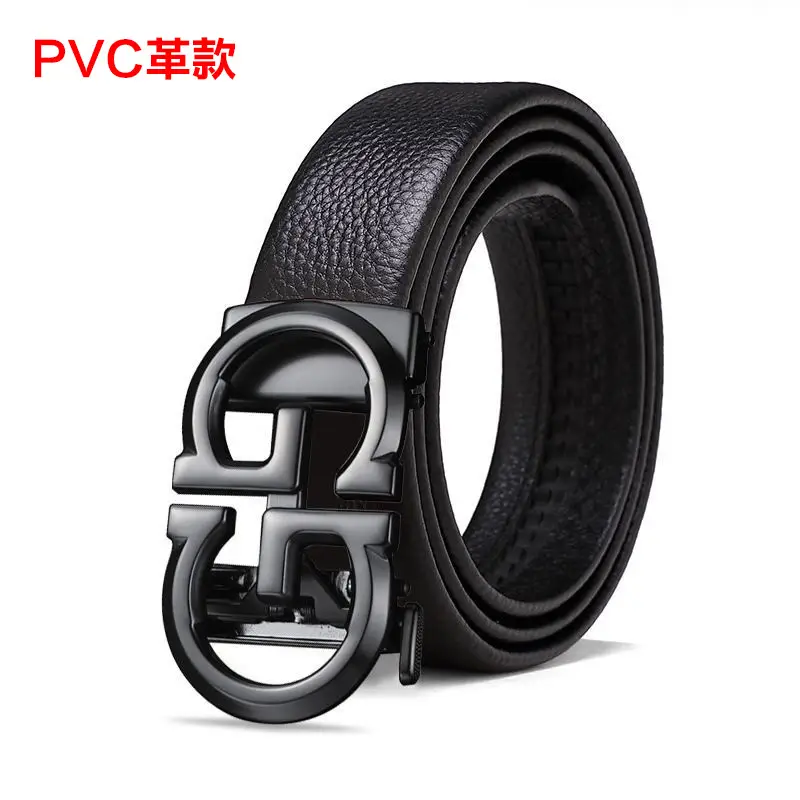 Black positive and negative G + PVC leather belt body