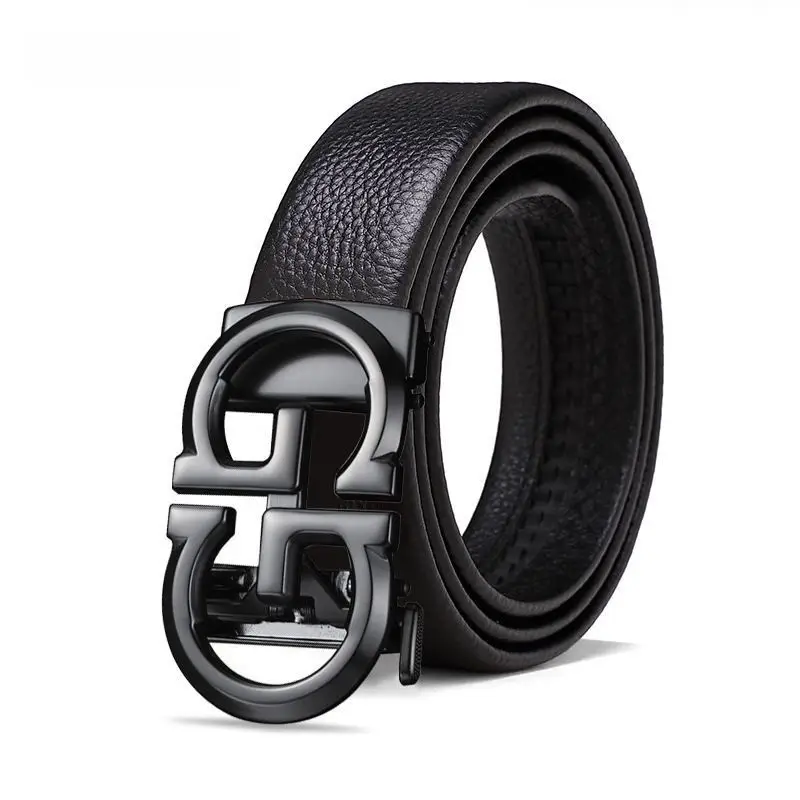 Men's Gold Logo Belt with Automatic Buckle - Image 7