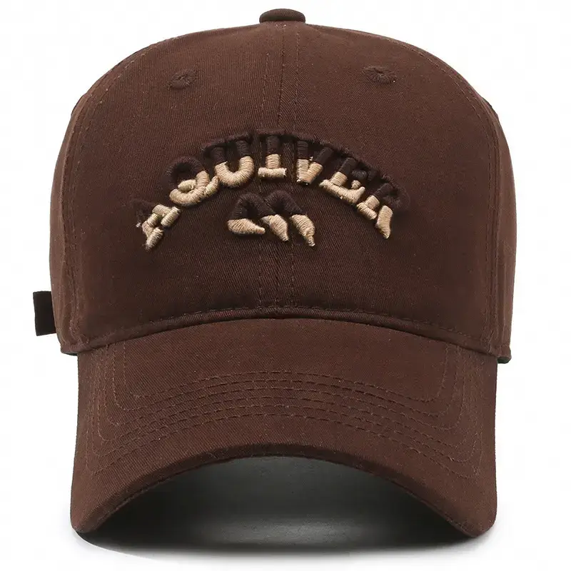Black Korean-style 3D Embroidered Cap for Men Women