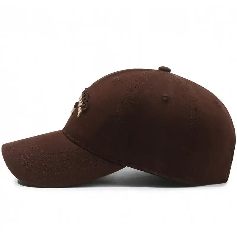 Black Korean-style 3D Embroidered Cap for Men Women